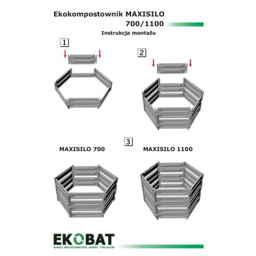 Kompostownik Maxisilo 700 Czarny 700l