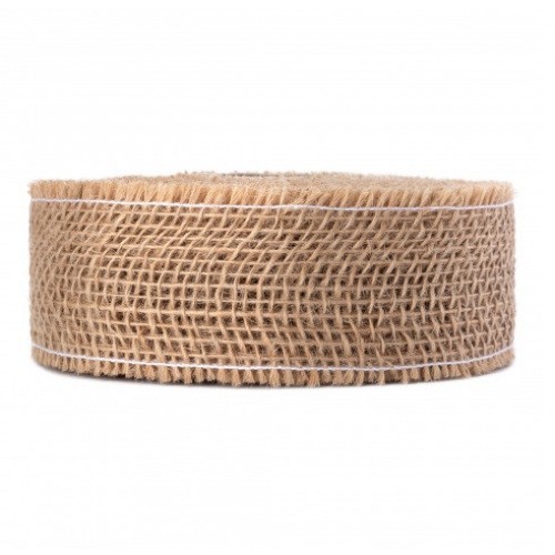 Wstążka Jutowa usztywniana natura szer. 5cm 180g/m2
