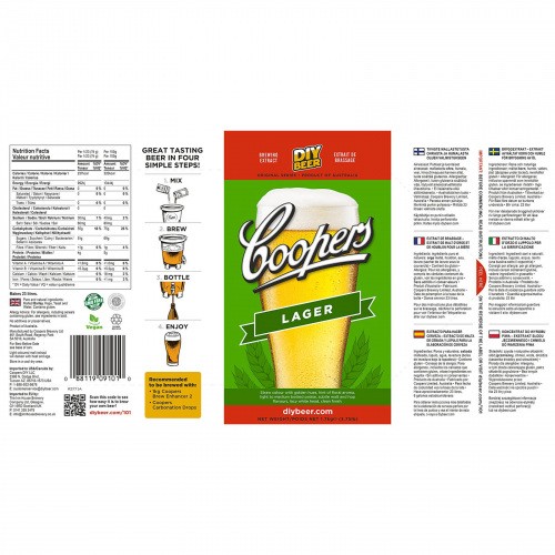 Koncentrat do Wyrobu Piwa Lager Coopers 1,7kg