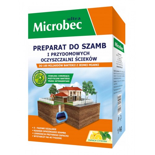 Microbec Ultra 1kg Cytrynowy Preparat Do Szamb Bros