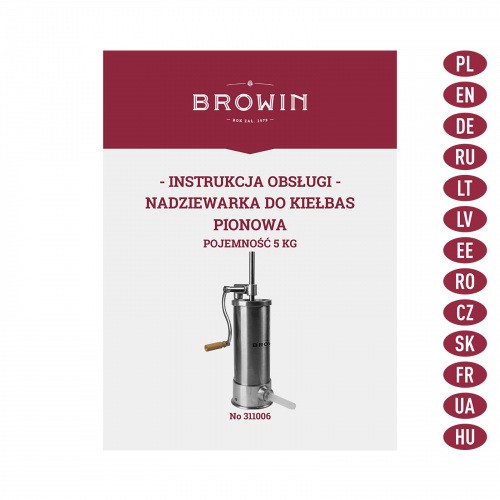 Nadziewarka Pionowa 5kg Browin