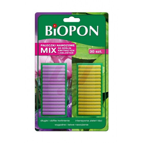Pałeczki Nawozowe Do Kwitnących i Zielonych 30szt Biopon 
