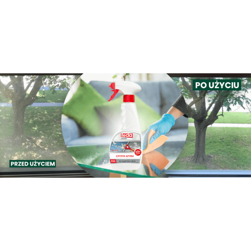 Płyn Spray Do Mycia Szyb Luster Okien Szkła 600ml Czysta Szyba Feda