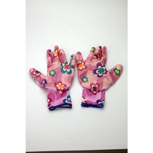 Rękawice Ogrodowe Kolorowe Podgumowane Kobiece M