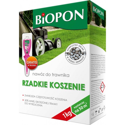 Nawóz Do Trawnika Rzadkie Koszenie Biopon 1kg