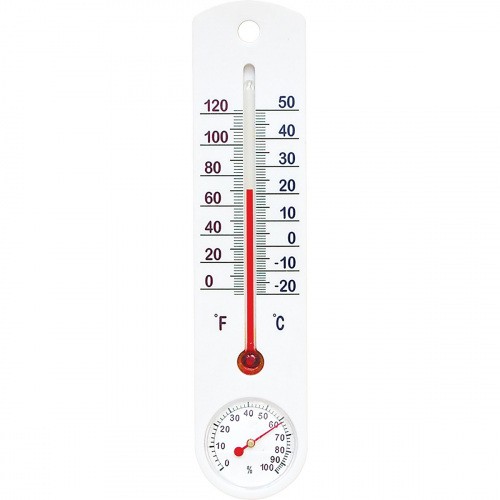 Termometr -20+50st C Higrometr Biały Duży