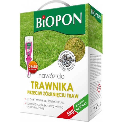 Nawóz Do Trawnika Przeciw żółknięciu 5kg Biopon 