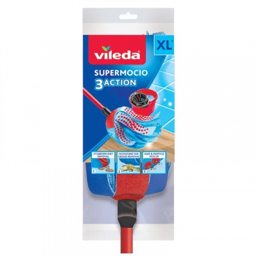 Vileda Mop Paskowy 3Action Velour XL Warstwa 3D