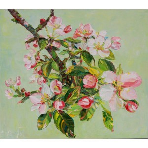 Obraz Olejny Kwiaty 80x70 Cm 