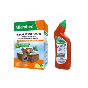  Microbec Bakterie Do Szamba 1kg Cytrynowy + Wc Bio Żel 500ml Bros