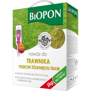 Nawóz Do Trawnika Przeciw żółknięciu 3kg Biopon 