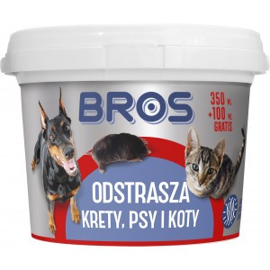 Odstrasza Krety Psy Koty 350ml+100ml Gratis Bros 