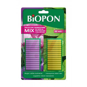 Pałeczki Nawozowe Do Kwitnących i Zielonych 30szt Biopon 