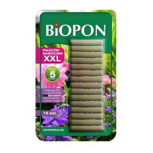 Pałeczki Nawozowe XXL do Roślin Zielonych 15szt Biopon 