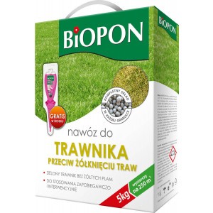 Nawóz Do Trawnika Przeciw żółknięciu 5kg Biopon 