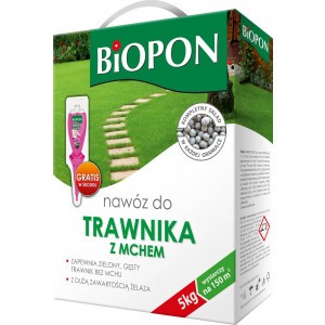 Nawóz Do Trawnika Z Mchem 5kg Biopon 