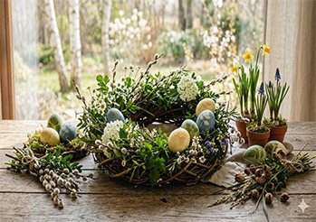 Naturalne dekoracje wielkanocne z roślin - 10 pomysłów na piękne i ekologiczne ozdoby DIY