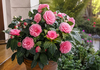 Kamelia (Camellia japonica) w ogrodzie i w domu. Jak ją pielęgnować, by przetrwała zimę?