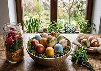 Naturalne barwniki do jajek z Twojego ogródka. Zapomnij o chemii z marketu! 