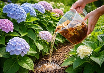 Wlej to pod hortensje w kwietniu. Domowa odżywka z kuchennych odpadów sprawi, że krzewy ugną się od kwiatów