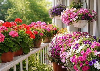 Pelargonie czy surfinie - co lepiej sprawdzi się na balkonie i tarasie?