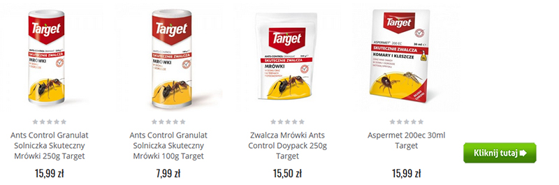 produkty na mrówki ants Targetu Gardenowo