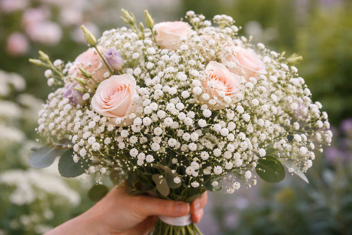 Bukiet z gipsówki bukiet z gipsowki