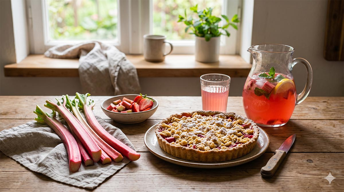 ciasto z rabarbarem, kompot z rabarbaru, rabarbar