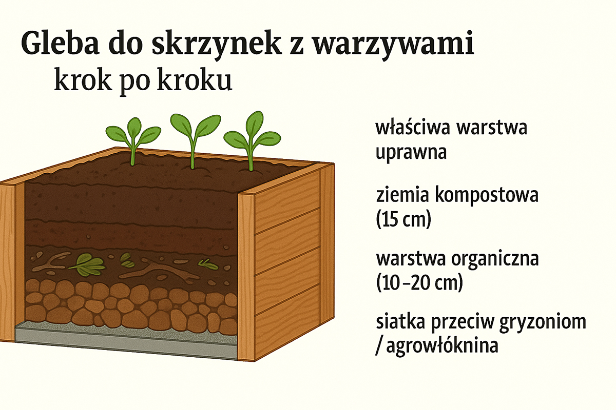 czym wypelnic grzadki podwyzszone gleba do uprawy warzyw w skrzyniach