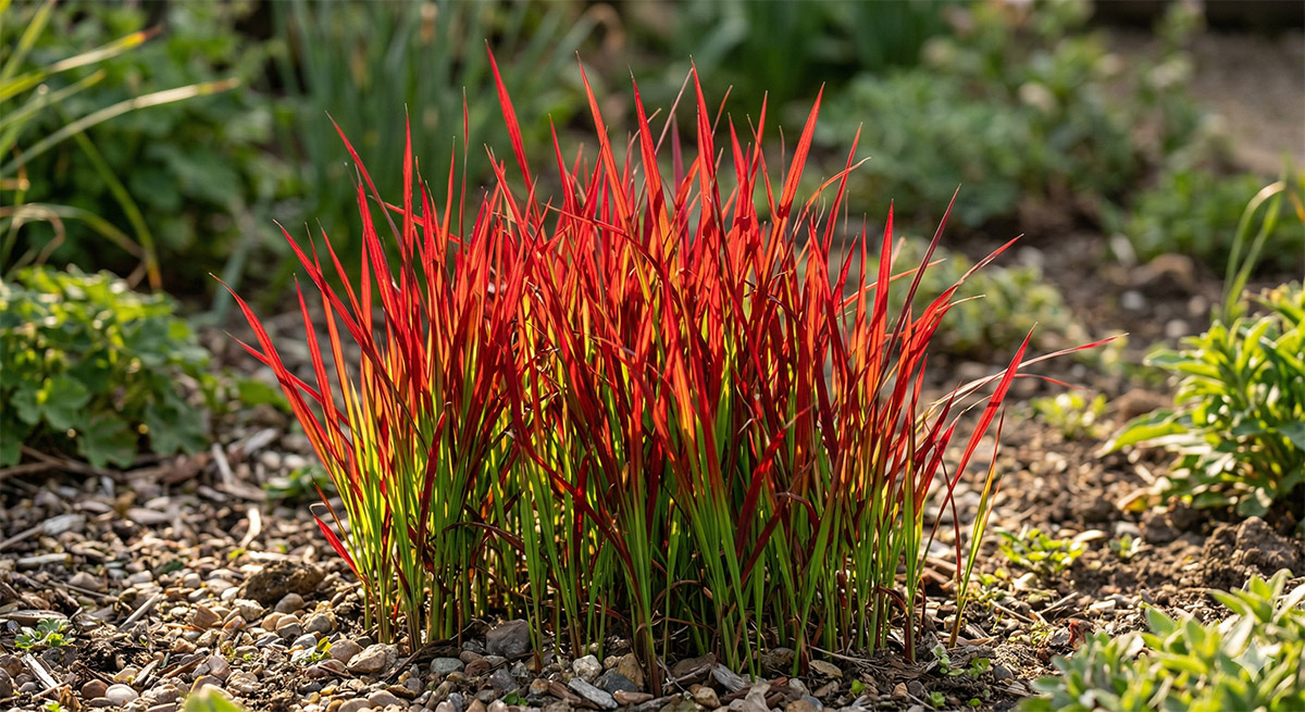 Imperata Red Baron imperata red baron czerwona trawa