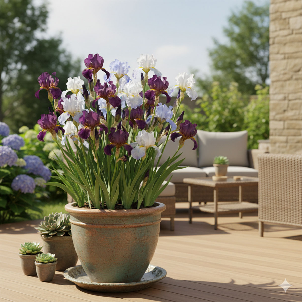 Irysy w donicy irysy w donicy