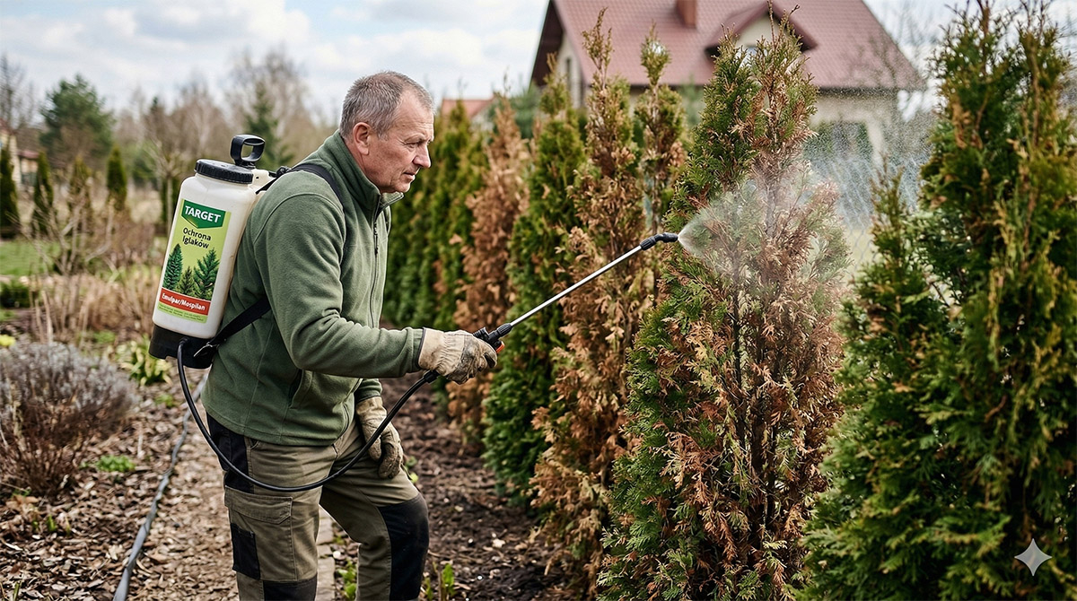 Opryski iglaków oprysk iglaków wiosna