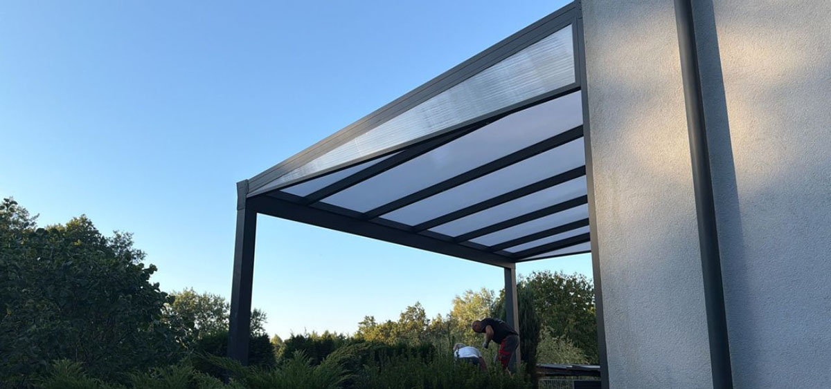 Pergola tarasowa z poliweglanem Pergola tarasowa z poliweglanem