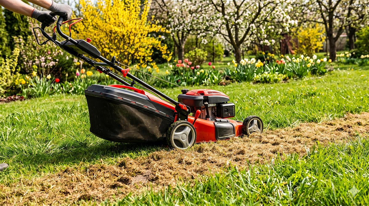 koszenie trawnika kosiarką