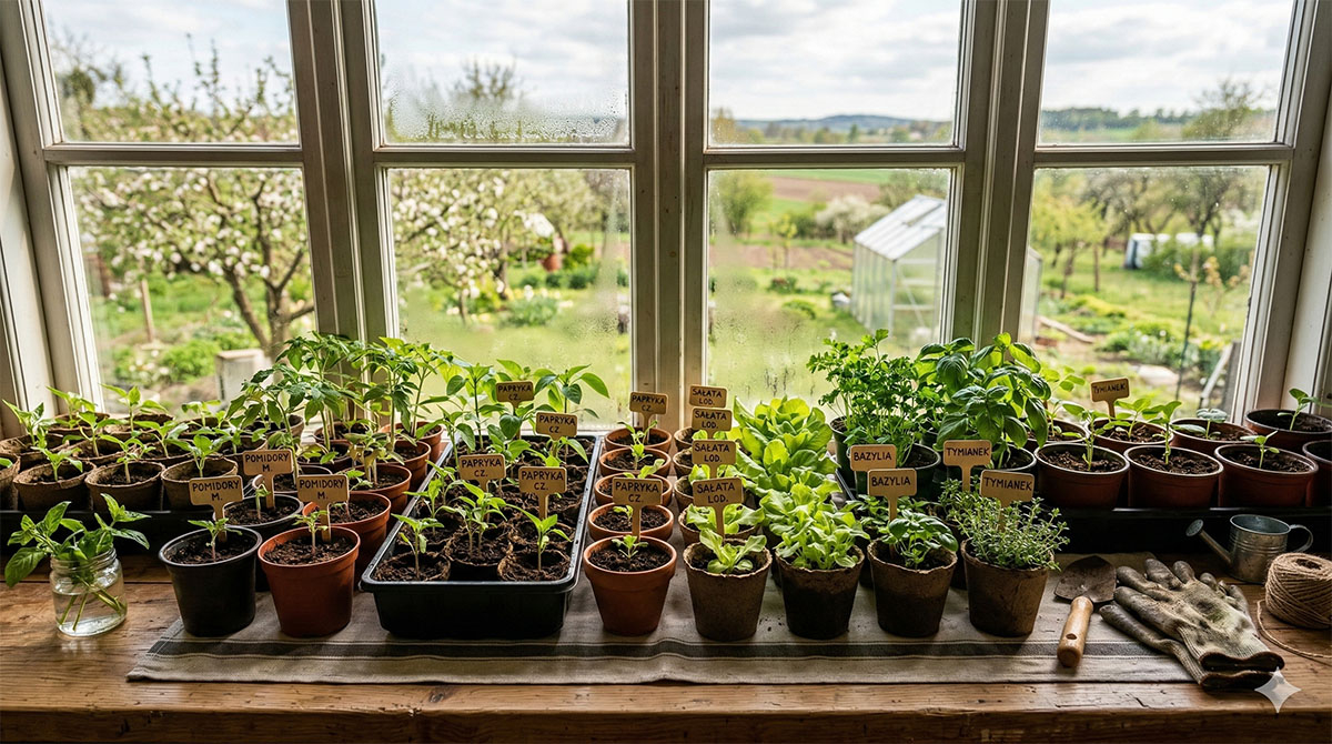 rozsady na parapecie