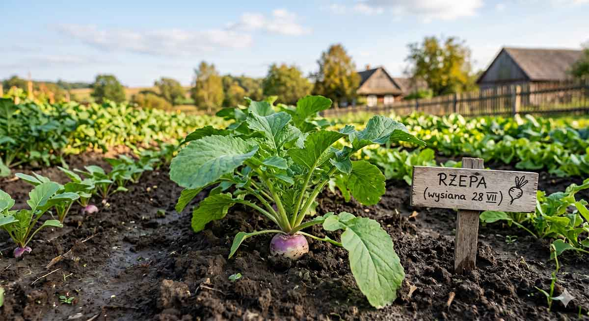 Rzepa wysiana pod koniec lipca