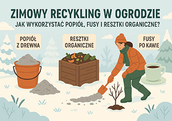 Zimowy recykling w ogrodzie - jak wykorzystać popiół, fusy i resztki organiczne?